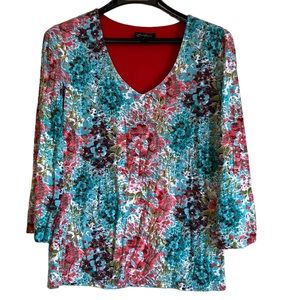 Cartise women’s‎ v-neck colorful lightweight viscose blend size Medium